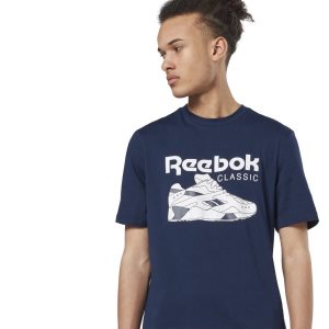 Koszulki Męskie Reebok Classic Granatowe PL 38KVQFY